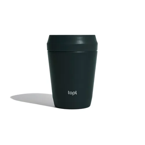 Topl újrahaszn. acél elviteles pohár, 235 ml Szürke 