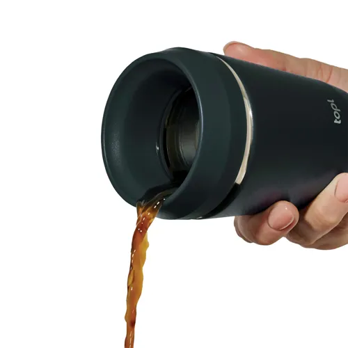 Topl újrahaszn. acél elviteles pohár, 235 ml Szürke 