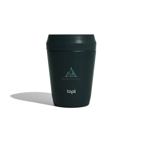 Topl újrahaszn. acél elviteles pohár, 235 ml Szürke 