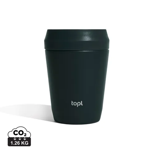 Topl újrahaszn. acél elviteles pohár, 235 ml Szürke 