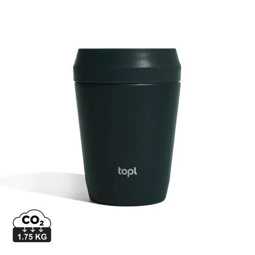 Topl újrahaszn. acél elviteles pohár, 235 ml Szürke 