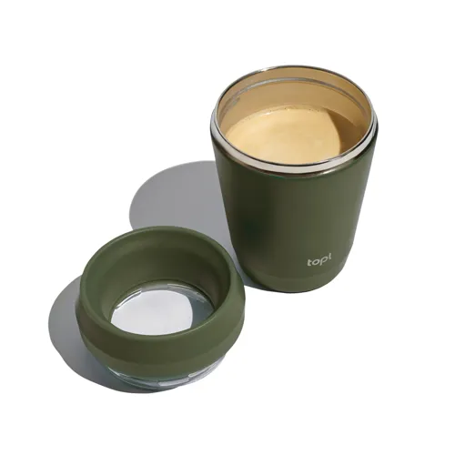 Topl újrahaszn. acél elviteles pohár, 235 ml Zöld 