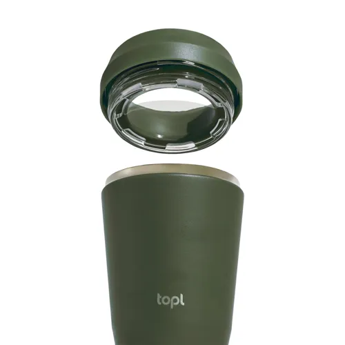 Topl újrahaszn. acél elviteles pohár, 235 ml Zöld 