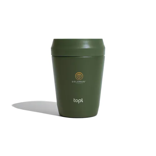 Topl újrahaszn. acél elviteles pohár, 235 ml Zöld 