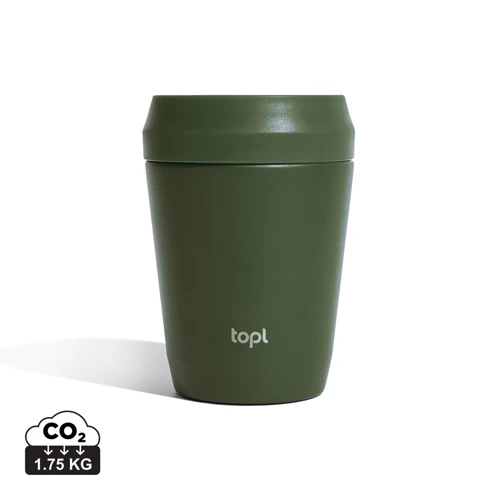 Topl újrahaszn. acél elviteles pohár, 235 ml Zöld 