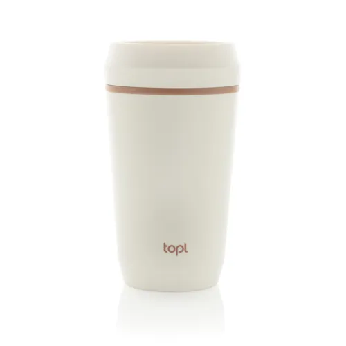 Topl újrahaszn. acél elviteles pohár, 354 ml Fehér 
