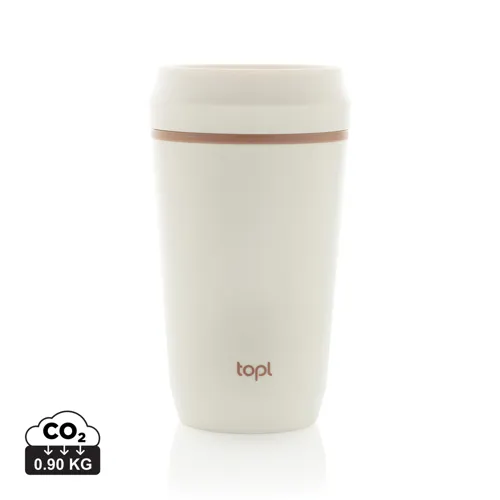 Topl újrahaszn. acél elviteles pohár, 354 ml Fehér 