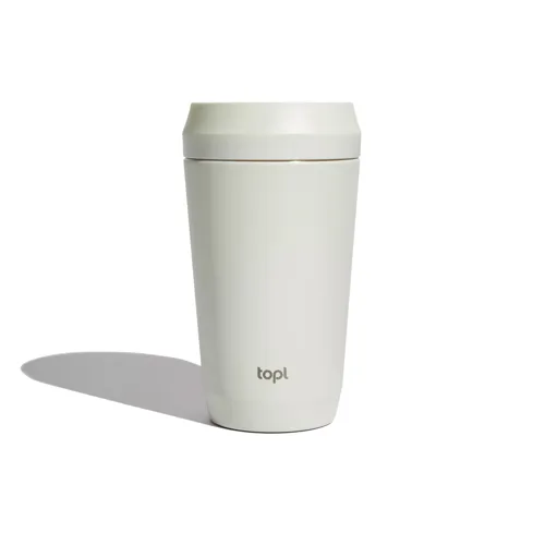 Topl újrahaszn. acél elviteles pohár, 354 ml Fehér 