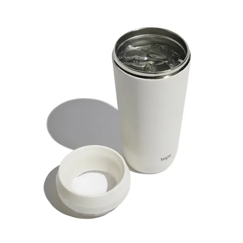 Topl újrahaszn. acél elviteles pohár, 354 ml Fehér 