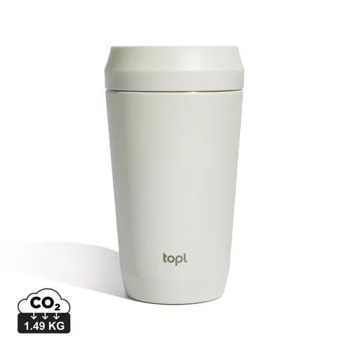 Topl újrahaszn. acél elviteles pohár, 354 ml Fehér 