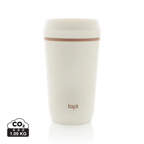 Topl újrahaszn. acél elviteles pohár, 354 ml Fehér 