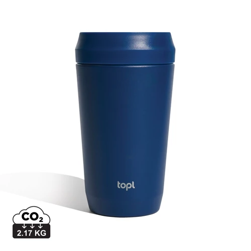 Topl újrahaszn. acél elviteles pohár, 354 ml Kék 