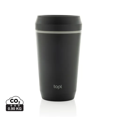 Topl újrahaszn. acél elviteles pohár, 354 ml Szürke 