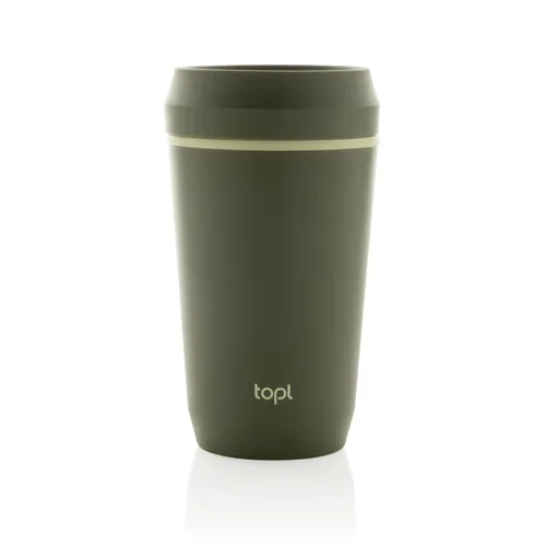 Topl újrahaszn. acél elviteles pohár, 354 ml Zöld 
