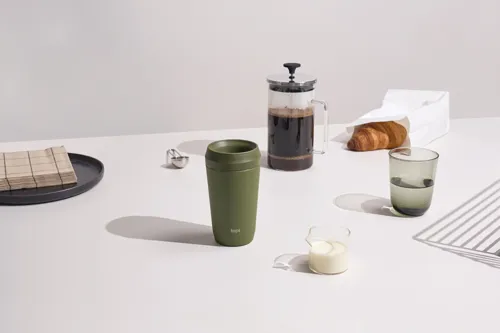 Topl újrahaszn. acél elviteles pohár, 354 ml Zöld 