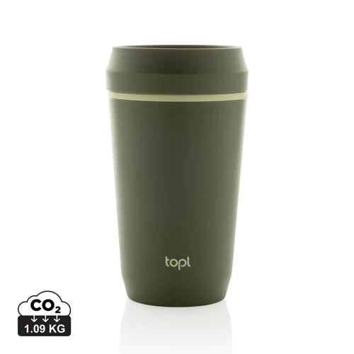 Topl újrahaszn. acél elviteles pohár, 354 ml Zöld 