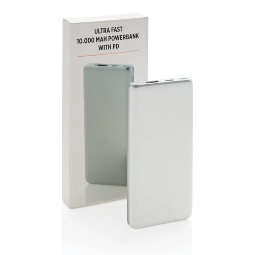 Ultragyors 10 000 mAh powerbank PD-vel Fehér 