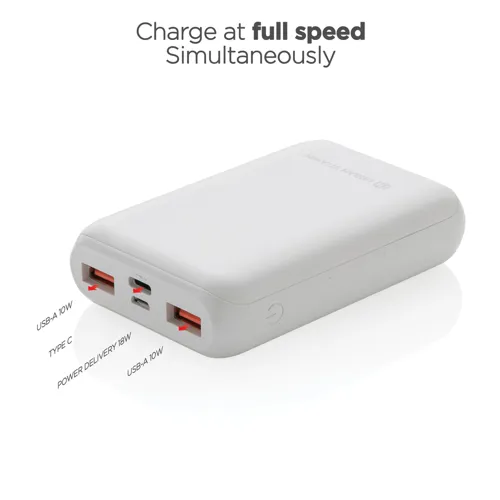 Urban Vitamin Alameda 10 000 mAh 18W-os PD powerbank Fehér 