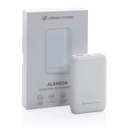 Urban Vitamin Alameda 10 000 mAh 18W-os PD powerbank Fehér 
