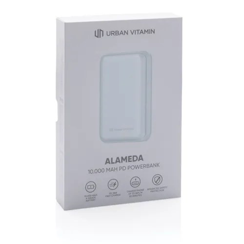 Urban Vitamin Alameda 10 000 mAh 18W-os PD powerbank Fehér 