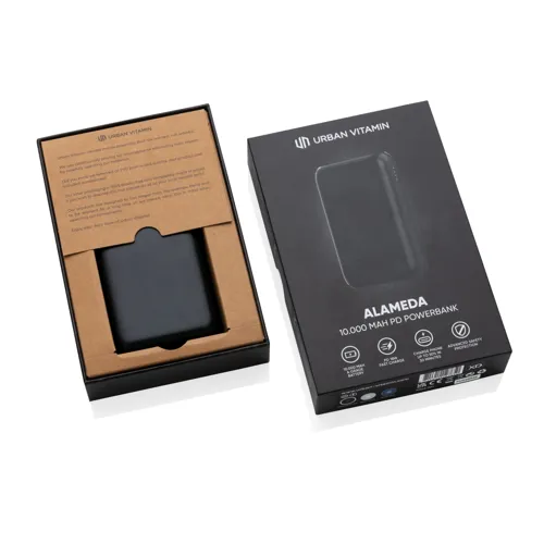 Urban Vitamin Alameda 10 000 mAh 18W-os PD powerbank Fekete 