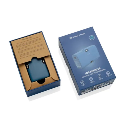 Urban Vitamin Los Angeles RCS újrah.műanyag 20W PD powerbank Kék 