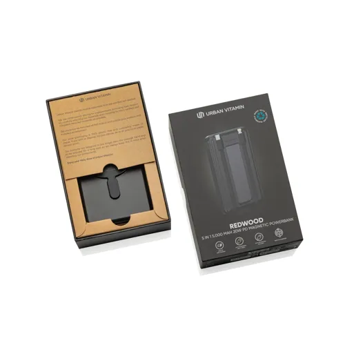 Urban Vitamin Redwood 5 az 1-ben PD mágneses powerbank Fekete 
