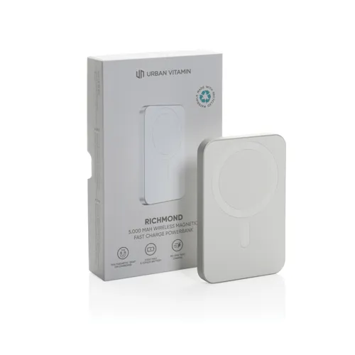 Urban Vitamin Richmond RCS műanyag/alu 5000 mAh powerbank Szürke 