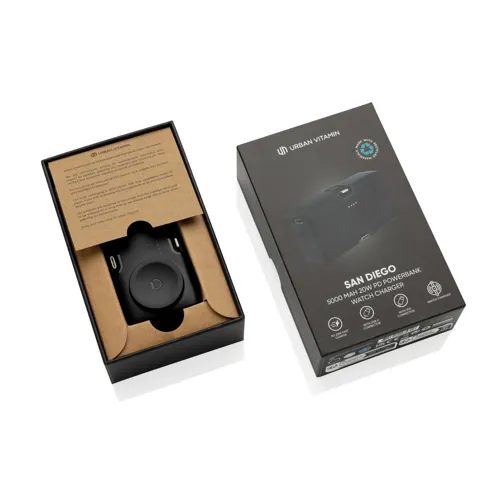 Urban Vitamin San Diego RCS újrah. műanyag 20W PD powerbank Fekete 