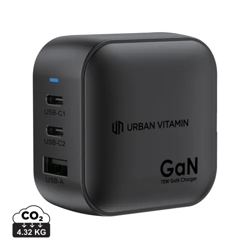 Urban Vitamin Santa Cruz RCS újrah. műanyag 70W-os GAN töltő Fekete 