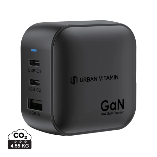 Urban Vitamin Santa Cruz RCS újrah. műanyag 70W-os GAN töltő Fekete 