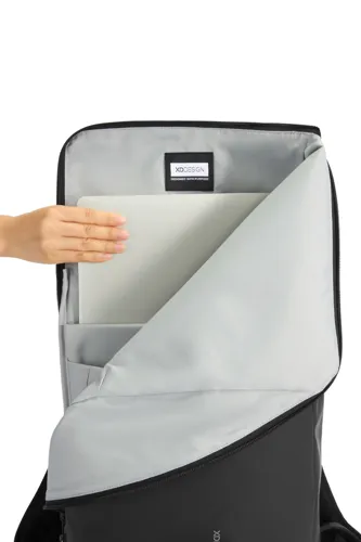 Urban vízálló flap-top hátizsák Fekete 