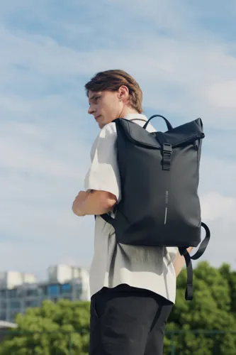 Urban vízálló flap-top hátizsák Fekete 