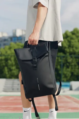 Urban vízálló flap-top hátizsák Fekete 