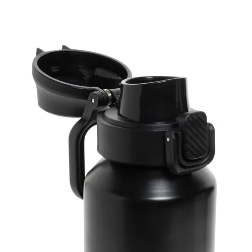 Via RCS újrahasznosított, zárható sport palack 600 ml Fekete 