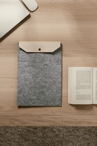 VINGA Albon GRS újrahasznosított filc 14"-es laptop tok Szürke 
