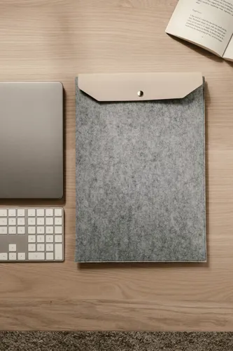 VINGA Albon GRS újrahasznosított filc 17"-es laptop tok Szürke 