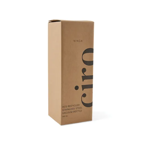 VINGA Ciro RCS újrahasznosított vákuumpalack, 580 ml Barna 