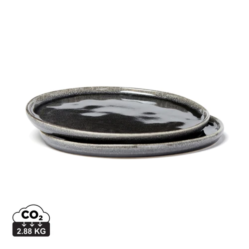 VINGA Nomimono tányér, 26,5 cm, 2 db-os készlet Fekete 