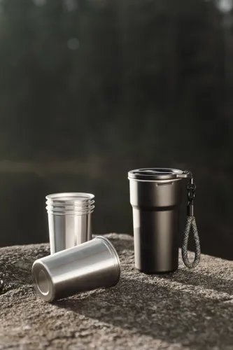 VINGA Parks RCS SS pohár, 4 db, 250 ml Fekete 