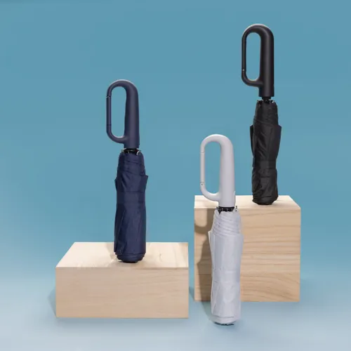 Yara 21" AWARE™ RPET solid esernyő karabinerrel Kék 