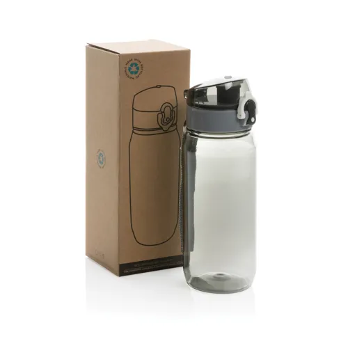 Yide RCS újrah.PET szivárgásmentes zárható vizespalack 600ml Fekete 