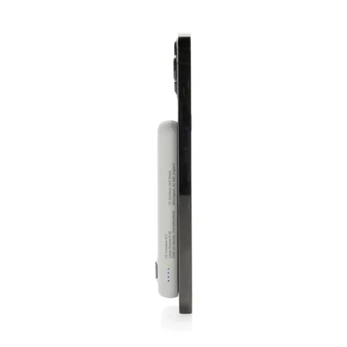 Zen RCS újrah. műanyag 5000mAh 5W mágneses bambusz powerbank Fehér 