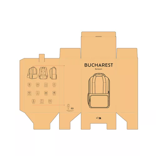 Bucharest Backpack Fekete 