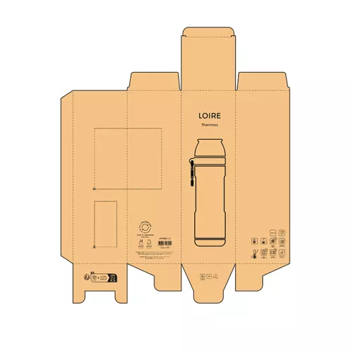 Loire Thermos Fekete 