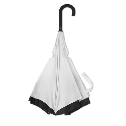 ⌀105cm/23″ kifordítható esernyő, hajlított markolat.  