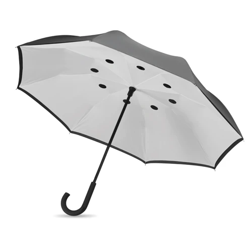 ⌀105cm/23″ kifordítható esernyő, hajlított markolat.  