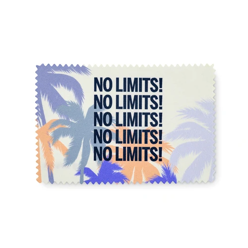 200gsm Európai gyártású 4 szín kolor emblémázott rPET törlőkendő (10x15 cm)  