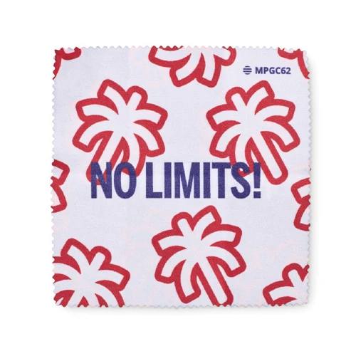 200gsm Európai gyártású 4 szín kolor emblémázott rPET törlőkendő (17x15 cm)  