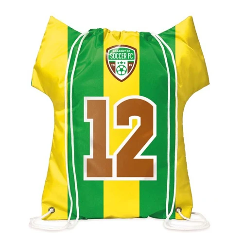 210D poliészter húzózsinóros táska T-Shirt formában  